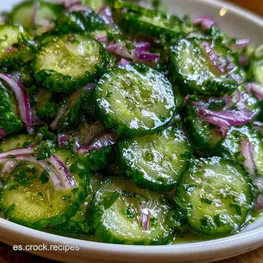Ensalada De Pepino Cl&aacute;sica en 25 Minutos Tarjeta de receta