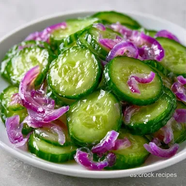 Ensalada De Pepino En Rodajas en 10 Minutos Tarjeta de receta