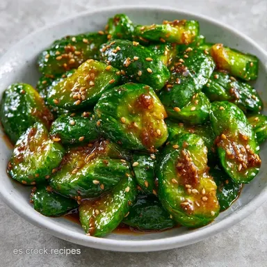 Ensalada de Pepino Estilo Oriental Crujiente Tarjeta de receta