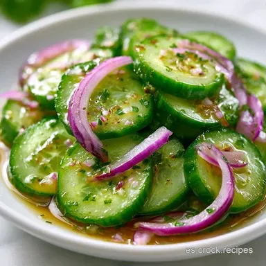 Ensalada De Pepino F&aacute;cil Y R&aacute;pida 10 Min Tarjeta de receta