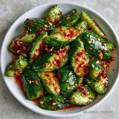 Ensalada Pepino Sichuan en 15 Minutos Tarjeta de receta