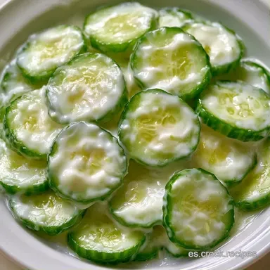 Ensalada De Pepino Y Mayonesa: Cremosa Tarjeta de receta