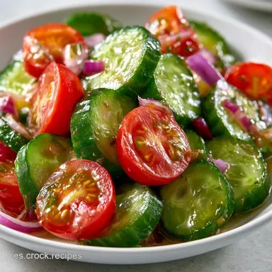Ensalada de Pepino y Tomate en 22 Min Tarjeta de receta