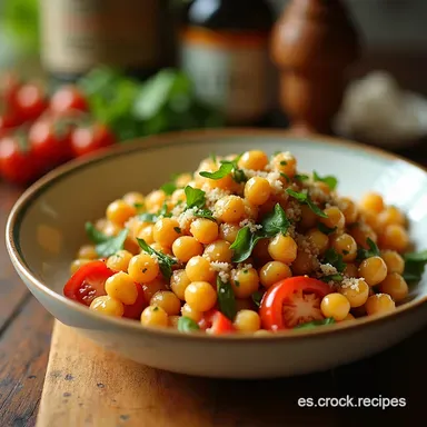 Ensalada de Garbanzos Mediterr&aacute;nea F&aacute;cil y Saludable en 15 Minutos Tarjeta de receta