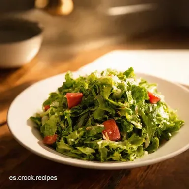 Ensalada Mediterr&aacute;nea Ingredientes y Sol de Verano Tarjeta de receta