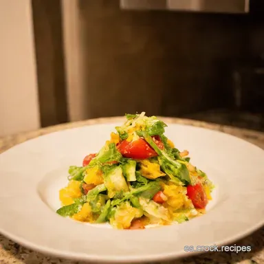 &iexcl;Cena Lista en Minutos! Ensalada Mediterr&aacute;nea &iexcl;Mi Idea de Cena Favorita! Tarjeta de receta