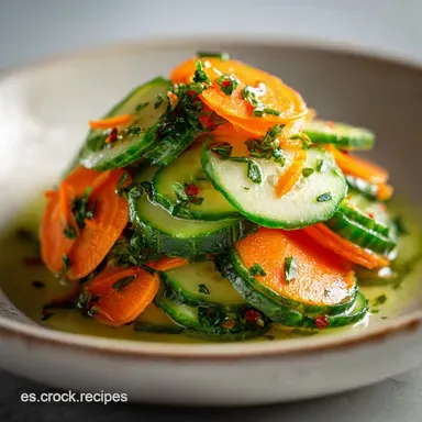 Cucumber and Carrot Salad Recipe in 15 Minutes Tarjeta de receta