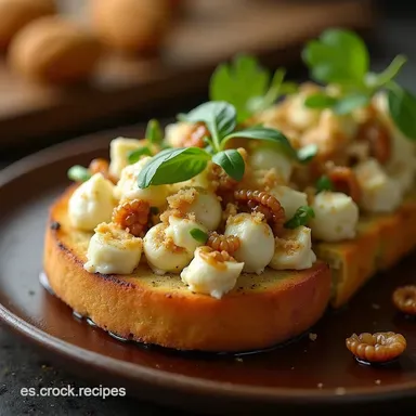Ensalada de Pera Radiante con Queso Azul y Nueces Receta F&aacute;cil Tarjeta de receta