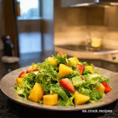 Ensalada de Frutas Tropical Frescura al Instante Tarjeta de receta