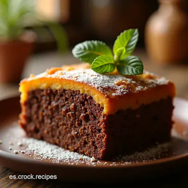 PASTEL DE CHOCOLATE RELLENO DE &Eacute;xtasis Tropical en tu Horno Tarjeta de receta