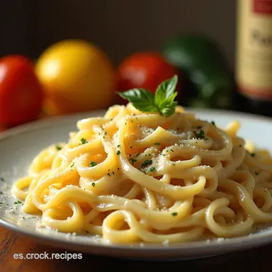 Fettuccine Alfredo La Receta Italiana Cremosa Sin Nata Tarjeta de receta