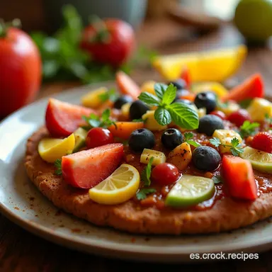 Fiesta de Colores Bandeja de Frutas y Verduras F&aacute;cil Tarjeta de receta