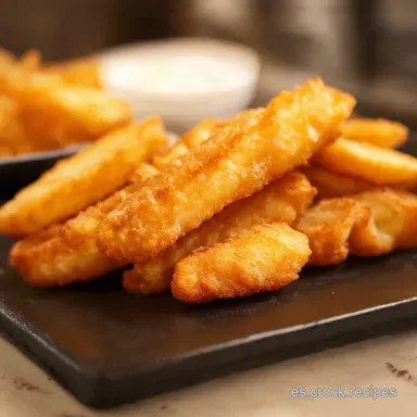 Fish Chips Casero M&aacute;s Crujiente Imposible Tarjeta de receta