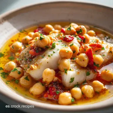 Garbanzos con Bacalao Receta Tradicional: Cocina Casera F&aacute;cil Tarjeta de receta