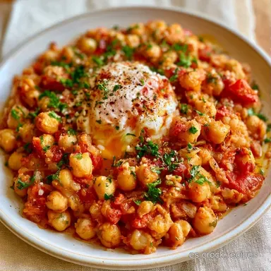 Garbanzos con Huevo en 20 Minutos Tarjeta de receta