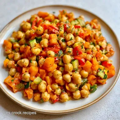 Garbanzos Con Verduras Para 4 Personas Tarjeta de receta