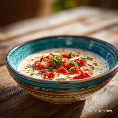 Gazpacho Manchego Receta Abuela para 4 Porciones Tarjeta de receta