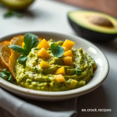 Guacamole Tropical: Receta con Aguacate, Mango y &iexcl;Sabor! Tarjeta de receta