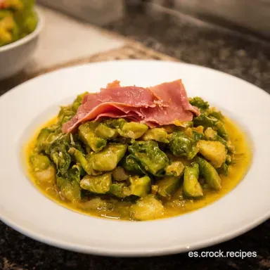 Jud&iacute;as Verdes Recetas Salteado Andaluz con Jam&oacute;n Ol&eacute; Tarjeta de receta