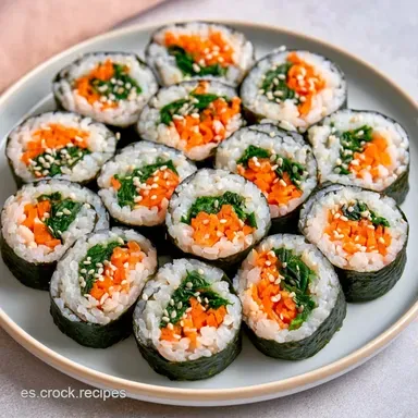 Kimbap De Verduras Para 4 Personas Tarjeta de receta