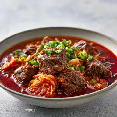 Kimchi Jjigae de Ternera para 2 Personas Tarjeta de receta