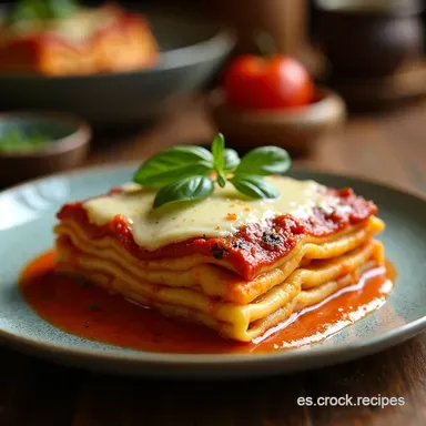 Parmesan Garlic Beef Lasagna El Sabor que Abraza el Alma Tarjeta de receta