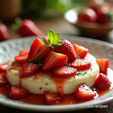 Sorpresa de Fresas HICE ESTA RECETA CON FRESAS y qued&eacute; Tarjeta de receta