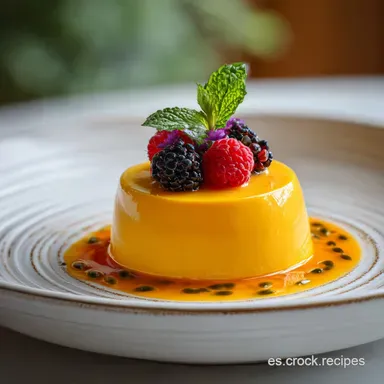 Mousse de Maracuy&aacute; Casera para 6 Porciones Tarjeta de receta