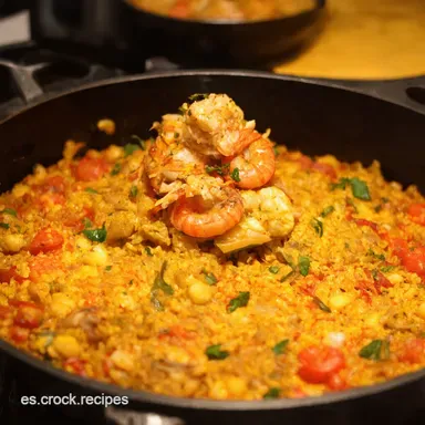 Paella de Marisco de Fiesta Mi Receta Valenciana Favorita Tarjeta de receta