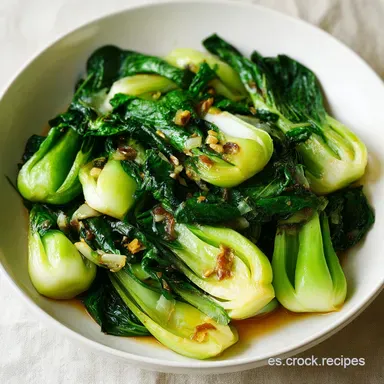 Receta de Pak Choi Salteado en 15 Minutos Tarjeta de receta