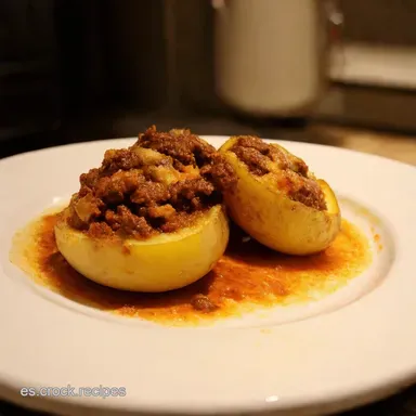 COCINA PAPAS CON CARNE MOLIDA Rellenas Sorpresa y Deliciosas Tarjeta de receta