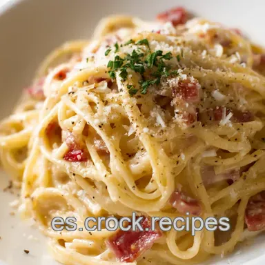 Cenas Rapidas y Faciles: Carbonara Express - &iexcl;En 20 Minutos! Tarjeta de receta