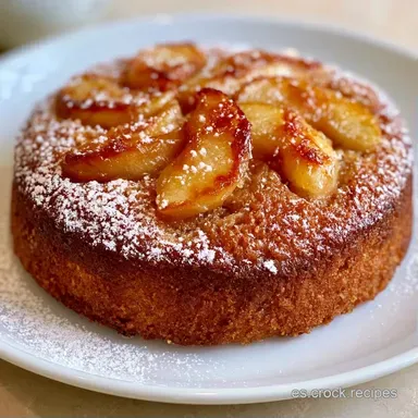 Pastel de Manzana H&uacute;medo y Esponjoso Tarjeta de receta