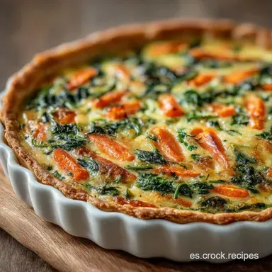 Pastel Verduras Salado para 4 Personas Tarjeta de receta