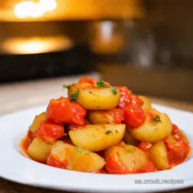 Recetario de Freidora de Aire F&aacute;cil Patatas Bravas Crujientes Tarjeta de receta