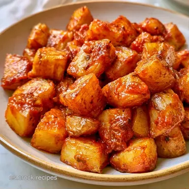 Patatas Bravas Crujientes para 4 Personas Tarjeta de receta