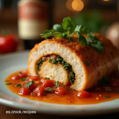 Solomillo de Pavo Relleno con Cerezas Recetas Navide&ntilde;as Elegantes Tarjeta de receta