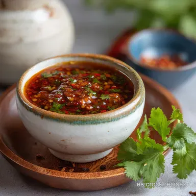 Pebre Chileno Receta Tradicional para 4 Raciones Tarjeta de receta