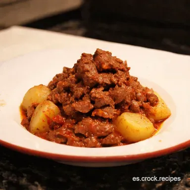 CARNE MOLIDA CON PAPAS Mi Picadillo Casero Favorito Tarjeta de receta