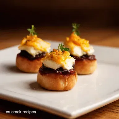 Pintxos de Setas Receta F&aacute;cil con Queso de Cabra Tarjeta de receta