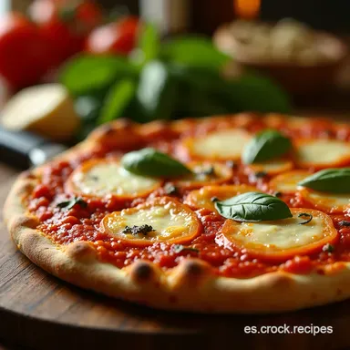 Pizza Food Casera La Margherita Hecha con Cari&ntilde;o Tarjeta de receta