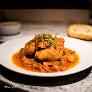 Cenas R&aacute;pidas Pollo al Ajillo con Sabor Andaluz Tarjeta de receta