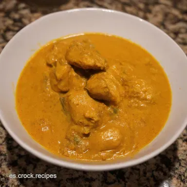 Pollo al Curry con Leche Receta Cremosa y F&aacute;cil Tarjeta de receta