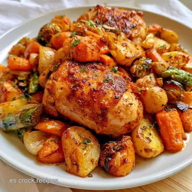 Pollo Al Horno para 4 Personas Tarjeta de receta