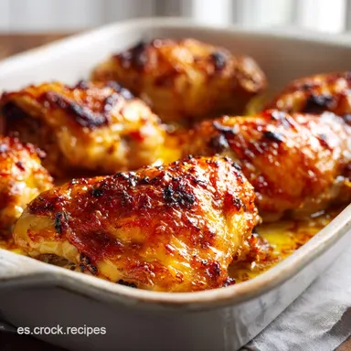 Receta de Pollo al Horno Jugoso para 4 Tarjeta de receta