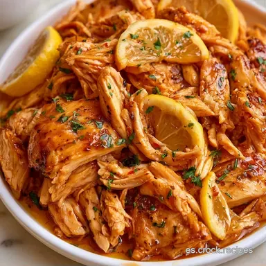Pollo Asado Desmenuzado Con Limón Tarjeta de receta