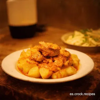 Cena Rica con Pollo Cremoso y Patatas Facil&iacute;simo Tarjeta de receta
