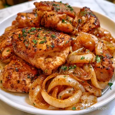 Pollo Encebollado para 4 Personas Tarjeta de receta