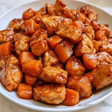 Pollo Guisado en Salsa para 4 Personas Tarjeta de receta