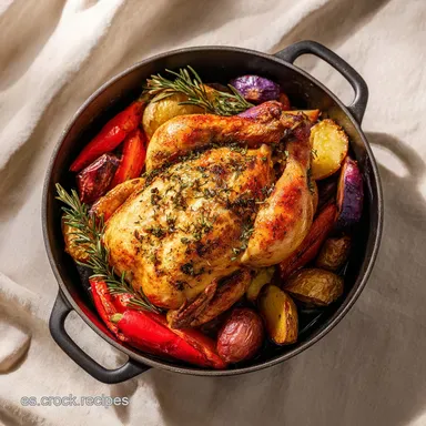 Receta Olla GM Pollo Verduras en 30 Minutos Tarjeta de receta